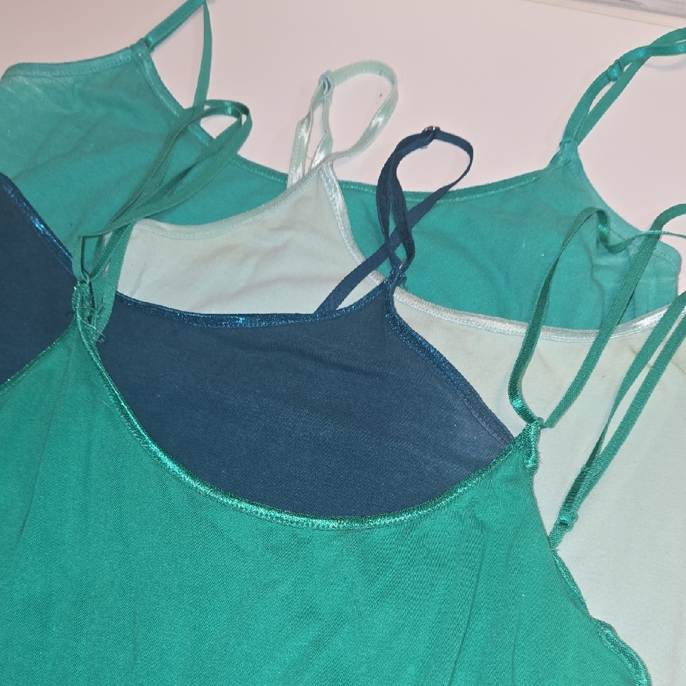 Shades Of Green - Scoop Neck Tank Tops